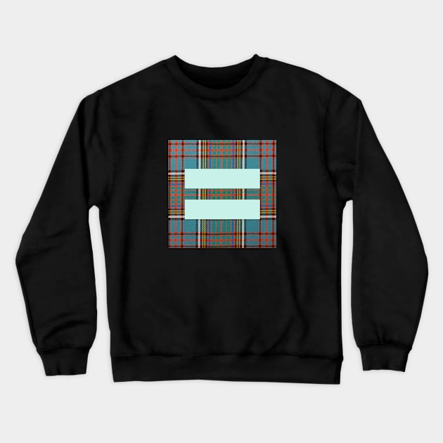 Plaid Equality Shirt 2 Crewneck Sweatshirt by silversurfer2000